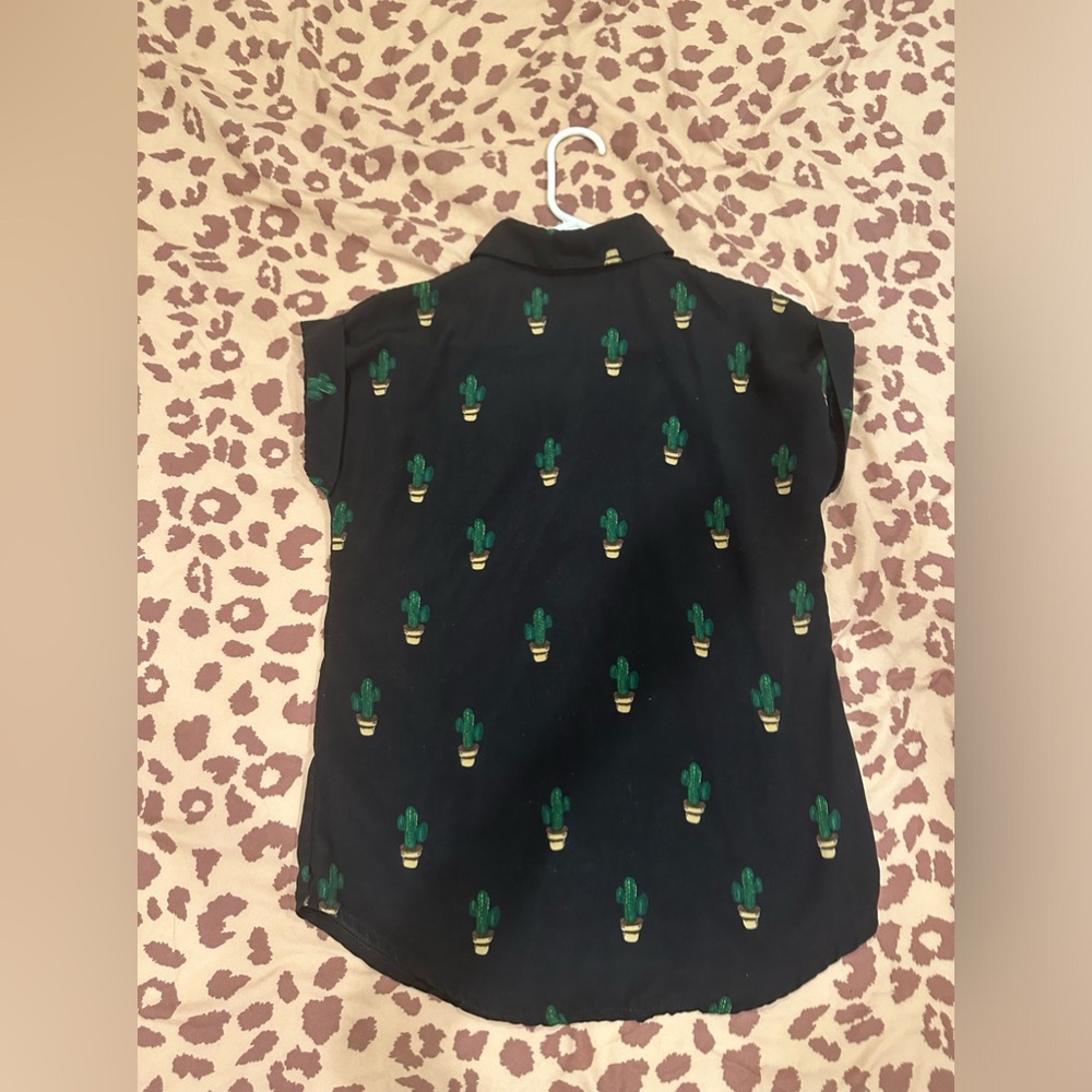 Cactus Cap Sleeve Button Up - image 8